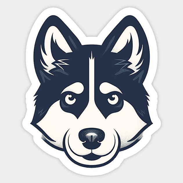Husky Minimal Style, Love Huskies, Dog Lover Sticker by logiamerch